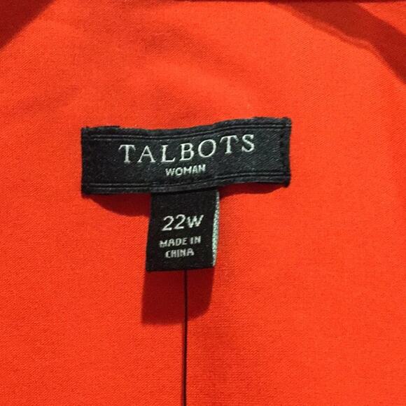 Talbots 22w cotton spandex blouse 3/4 sleeve nwt - Picture 2 of 8